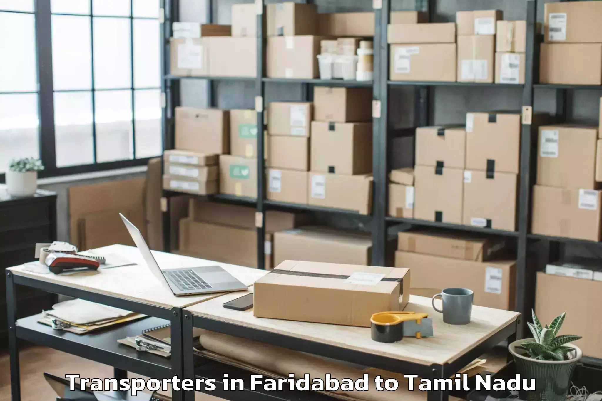 Book Faridabad to Manachanallur Transporters Online